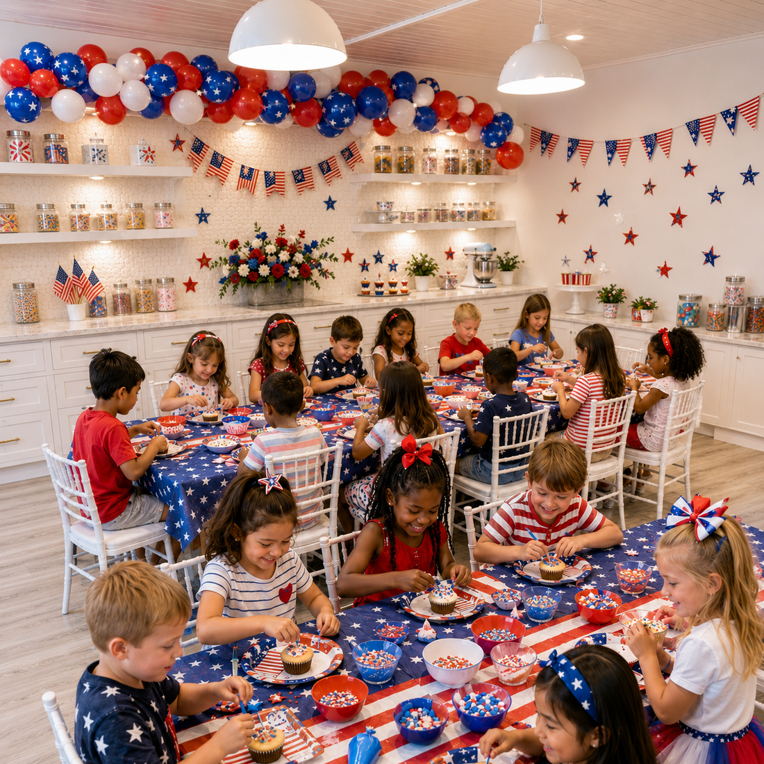 4 of July baking and decorating class at Carms Farm from Bites Baking School in Monmouth County, NJ